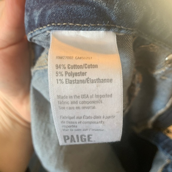 PAIGE two tone raw hem jeans - Picture 6 of 6